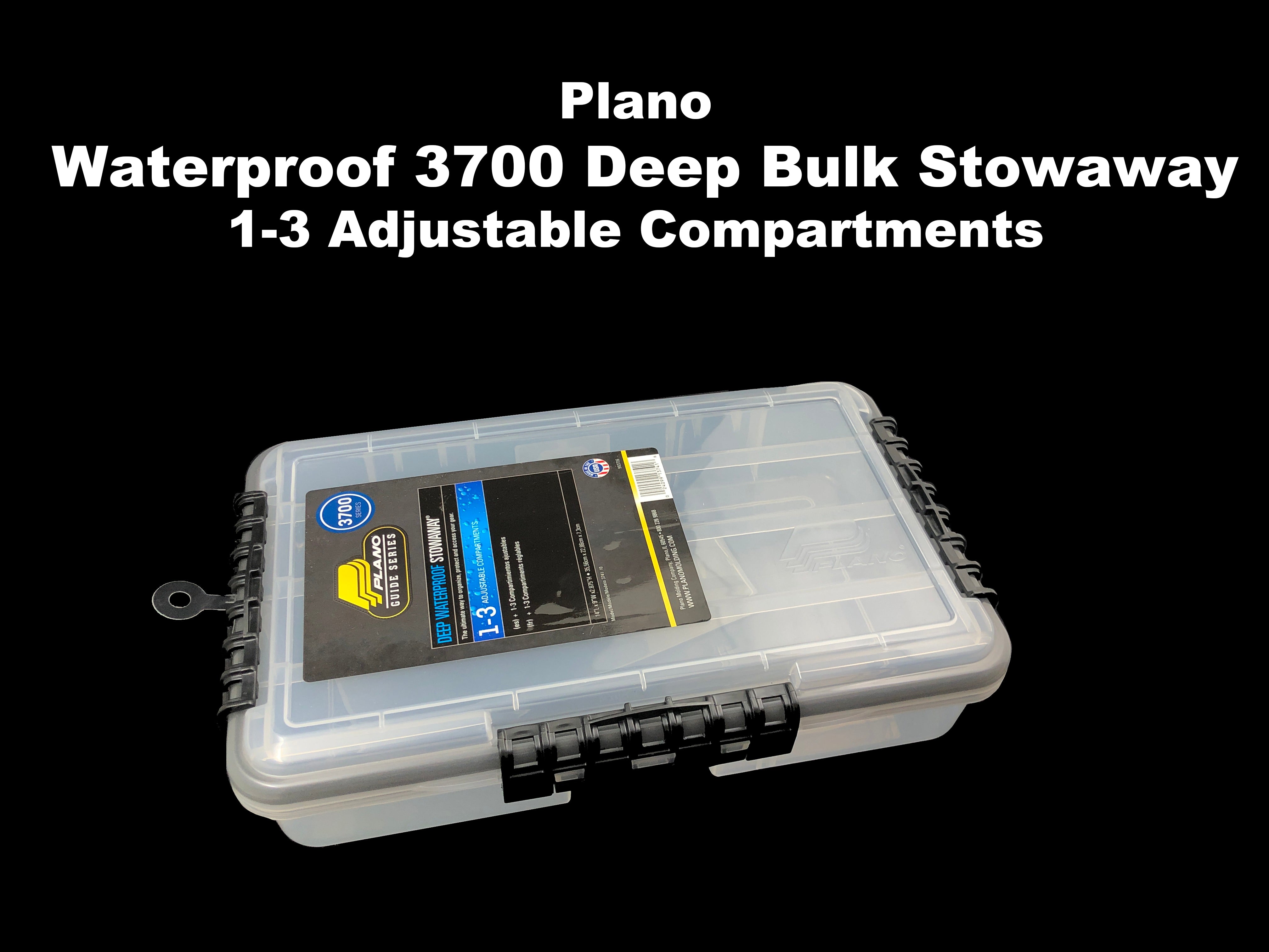 Plano Waterproof 3700 Deep Bulk Stowaway 1-3 Adjustable Compartments – Team Rhino Outdoors LLC Plano Waterproof 3700 Deep Bulk Stowaway 1-3 Adjustable Compartments – Team Rhino Outdoors LLC
