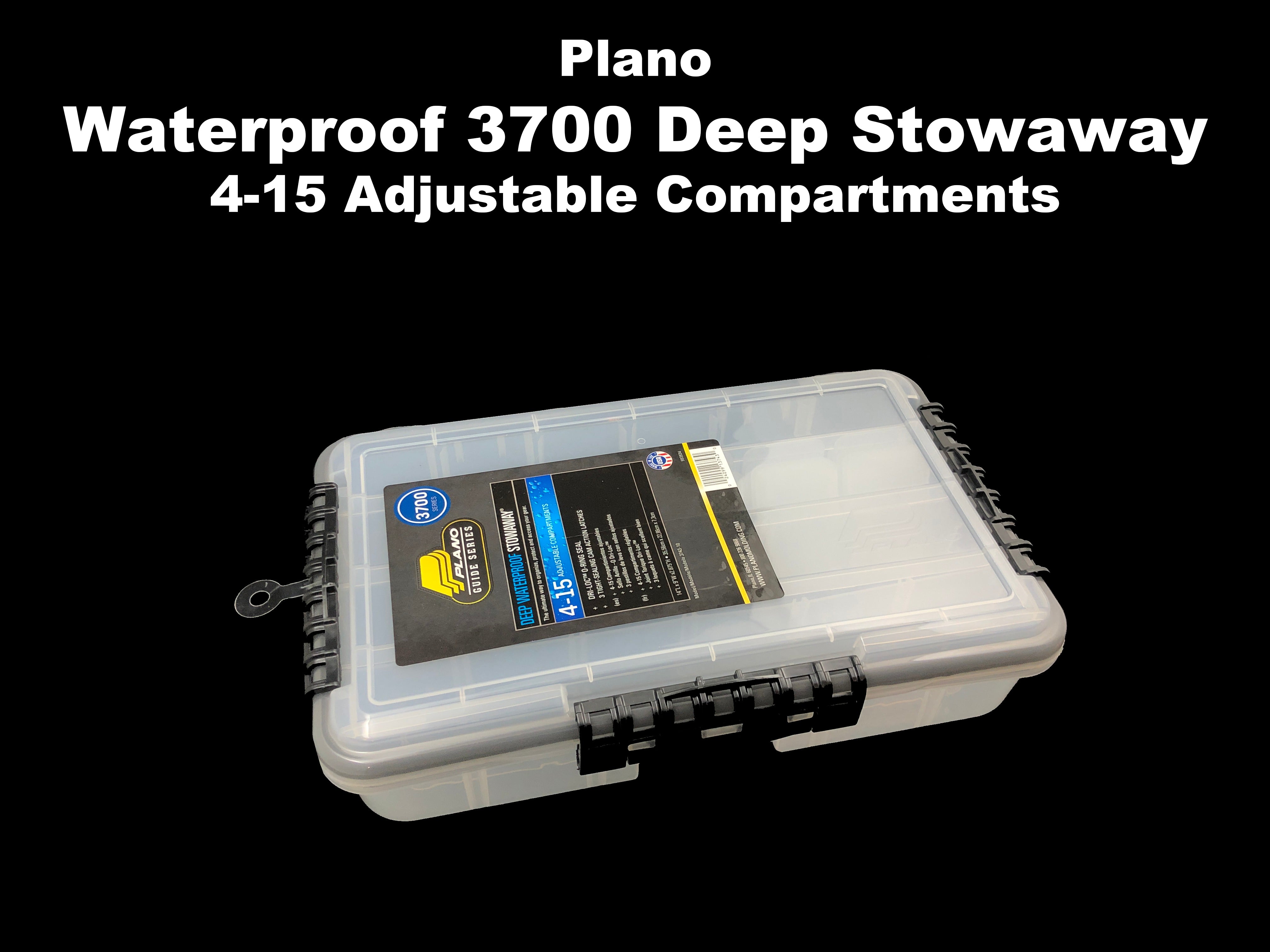 deep utility boxes for fishing Plano Waterproof 3700 Deep Stowaway 4-15 Adjustable Compartments – Team Rhino Outdoors LLC