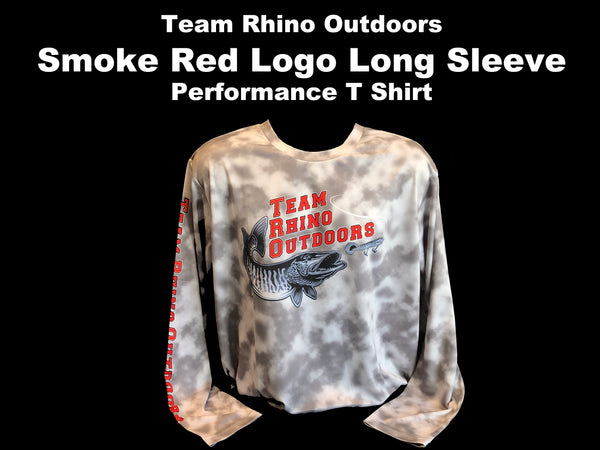 TRO - Smoke Red Logo Long Sleeve Performance T Shirt