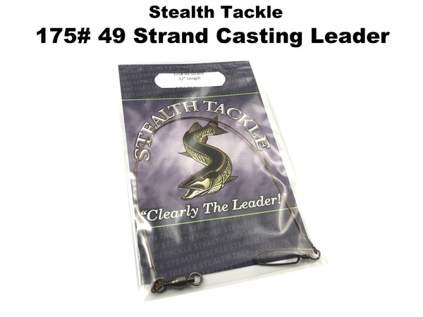 Stealth Tackle - 175# Non Coated 49 Strand Casting Leader 1 Pack (ST175)