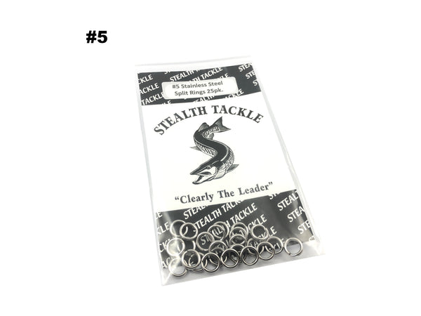 Stealth Tackle Stainless Steel Split Rings 25 Pack (3 sizes)