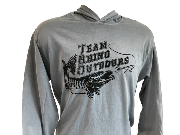 TRO Steel Grey Long Sleeve Hooded T Shirt
