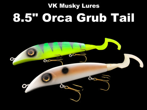 VK Musky Lures 8.5" Orca GRUB Tail