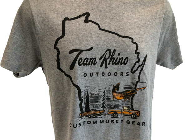 TRO - Vintage Truck/Boat Heather GREY Bi Blend T Shirt