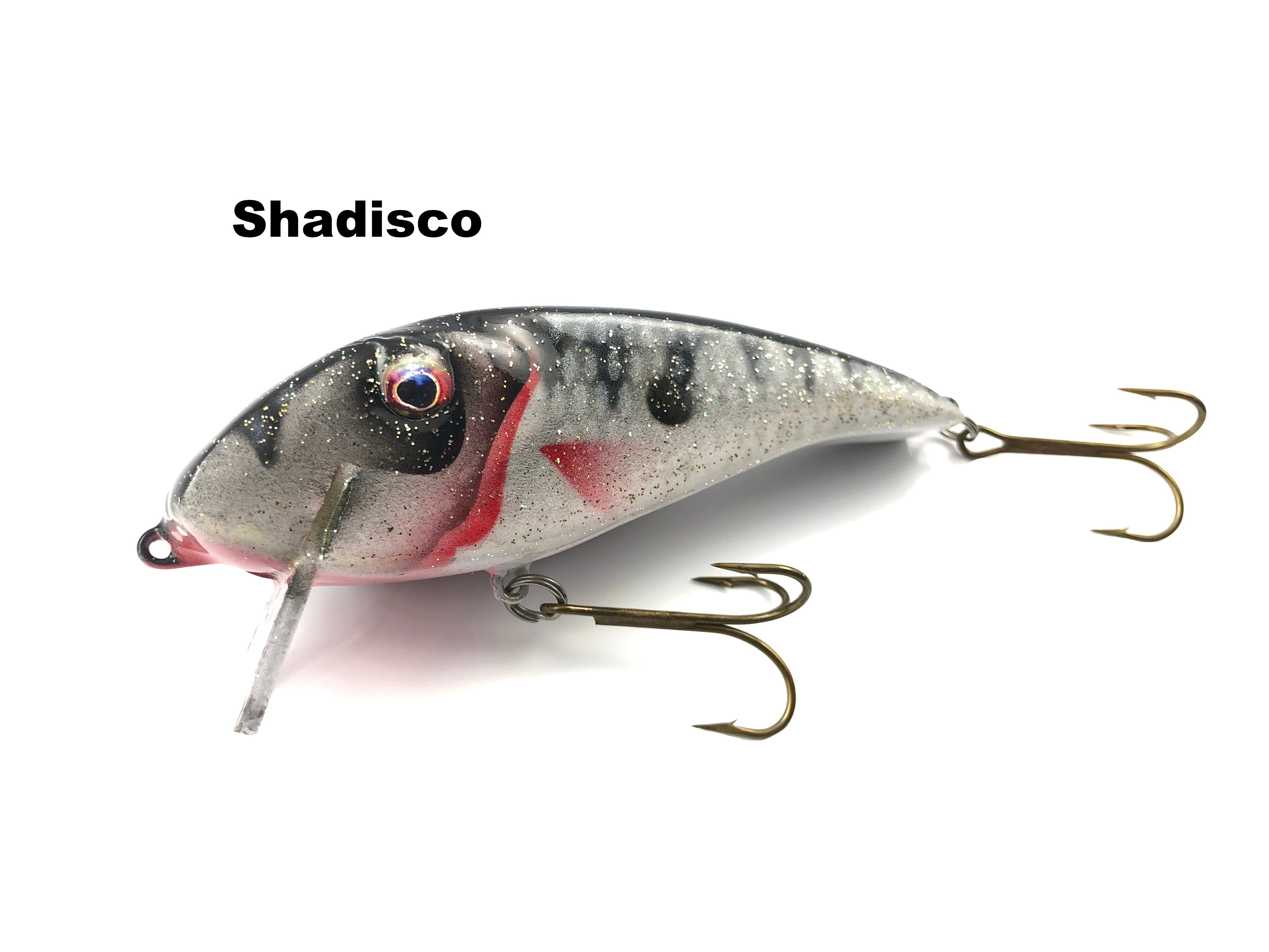 crazy sha fishing lures Clam Psycho Shad 1/7 oz / Rainbow Tiger (Glow) Measuring in at just 3 Crank Baits tagged "SS