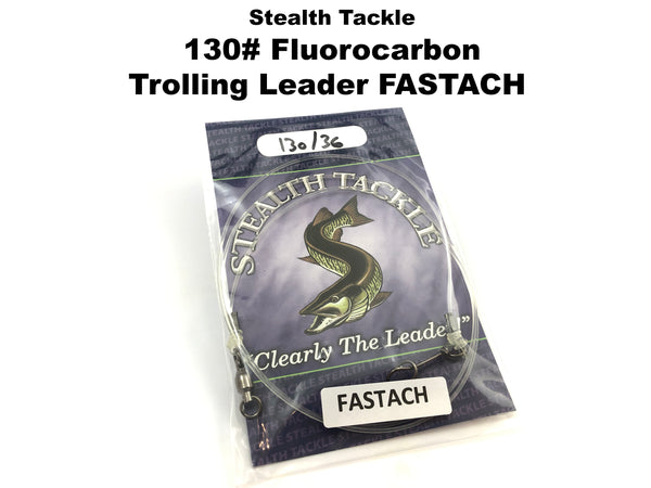 Stealth Tackle - 130# Fluorocarbon Trolling Leader FASTACH (ST130T Fastach)