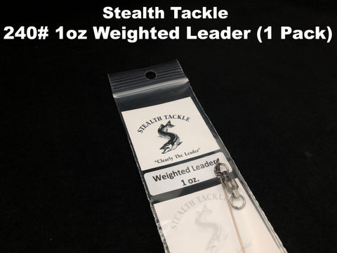 Stealth Tackle - 1oz Solid Wire Weighted Leader (ST240W3)