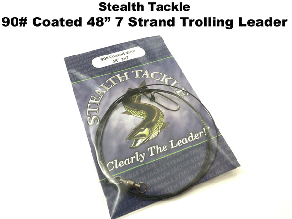 Stealth Tackle - 90# Coated 7 Strand 48" Trolling Leader 1 Pack (ST090C 48")