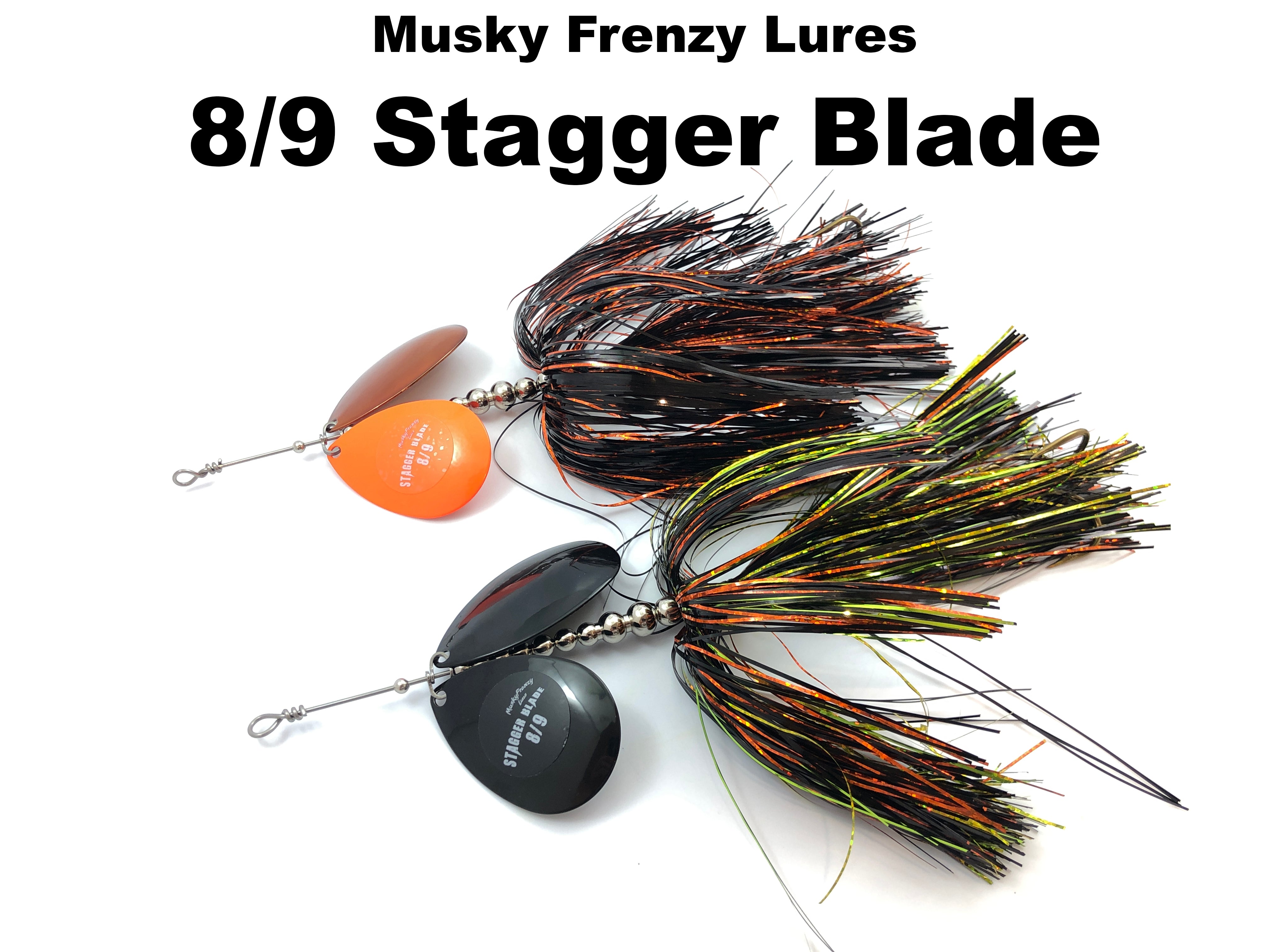 blades fishing lures Musky Frenzy Lures 8/9 Stagger Blade – Team Rhino Outdoors LLC