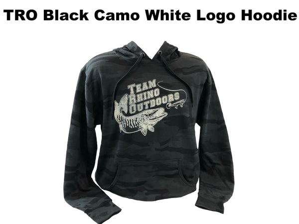 TRO Black Camo White Logo Hoodie