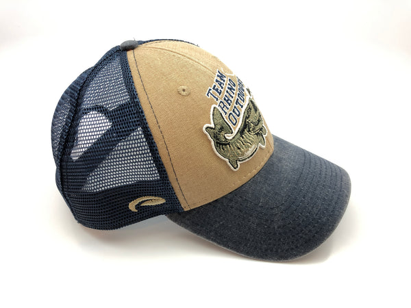 Team Rhino Outdoors Blue Stone Mesh Snapback Hat w/blue Lettering