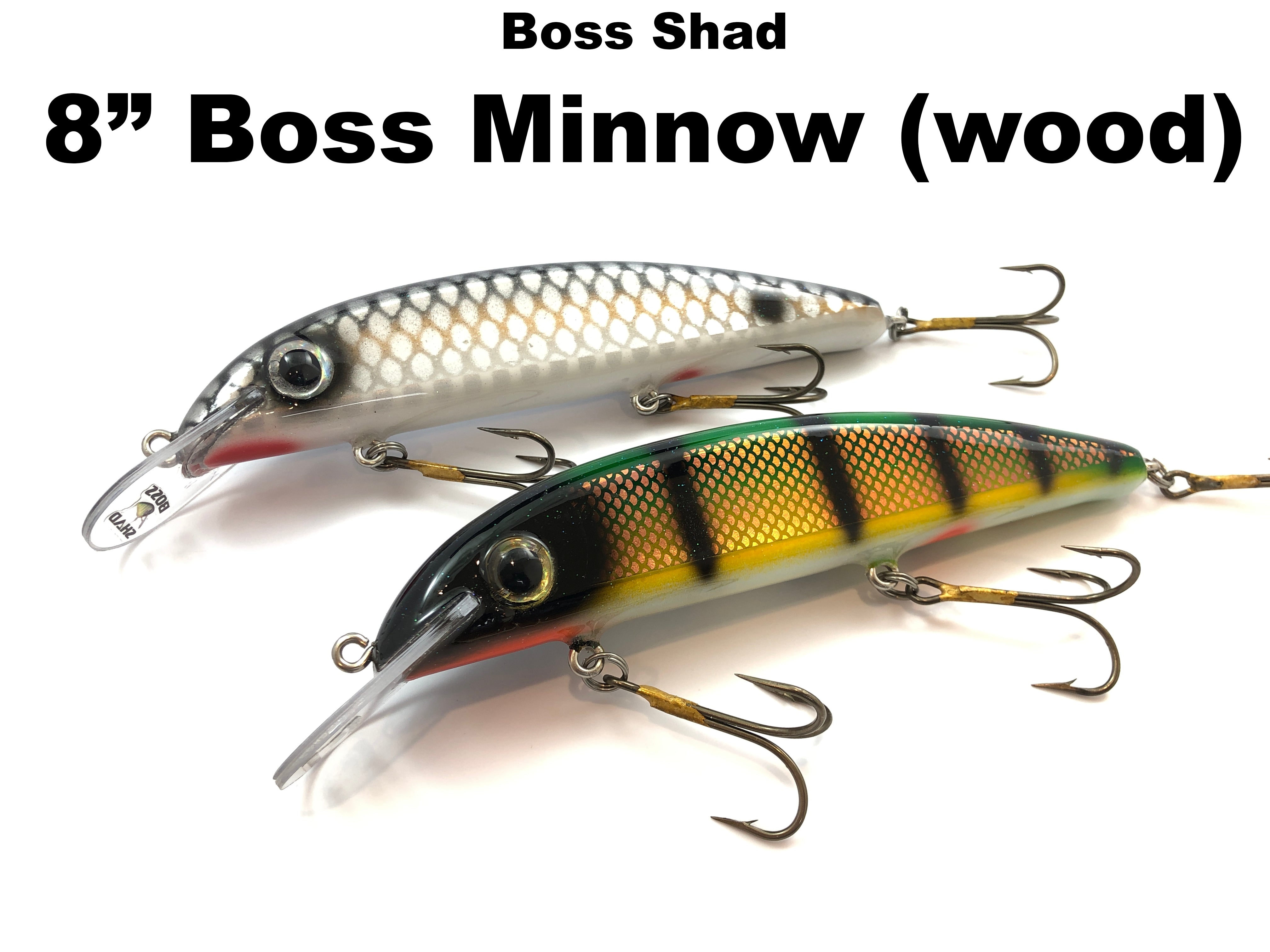 boss box fishing Boss Shad 8" Boss Minnow (wood) – Team Rhino Outdoors LLC