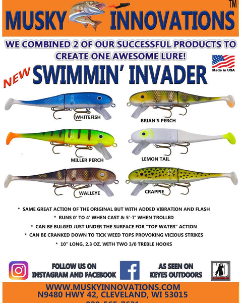 Musky Innovations NEW Swimmin' Invaders