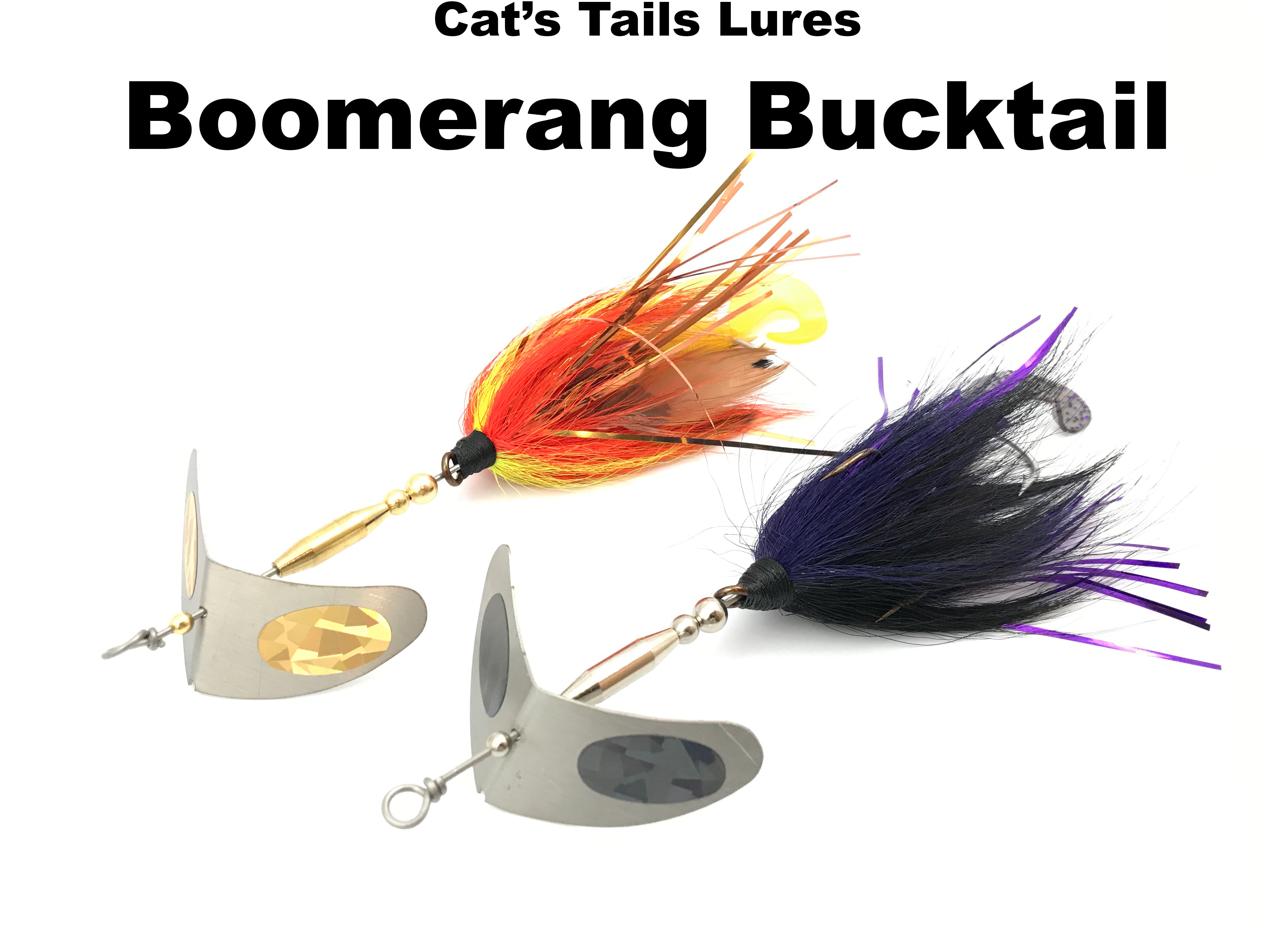 Cat's Tails Boomerang Bucktail Black