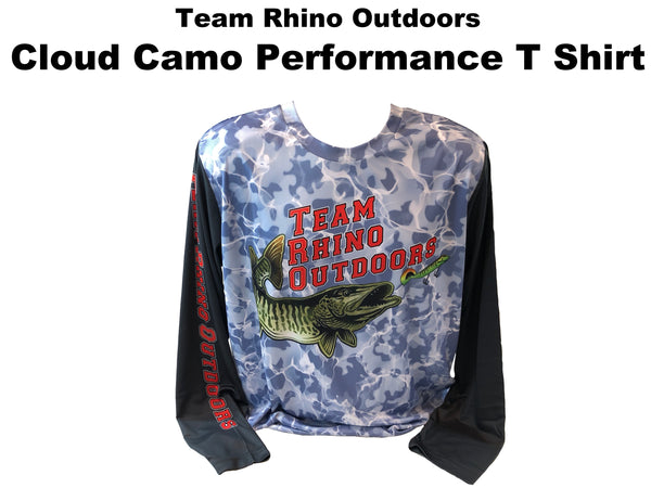 TRO - Cloud Camo/Red Logo Long Sleeve Performance T