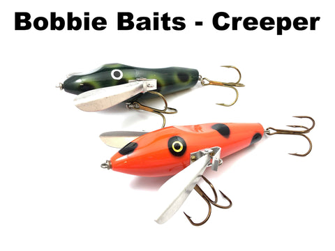 Handmade LE LURE CREEPER Glass Eyed Musky Size Topwater Crawler Wood F –  Toad Tackle