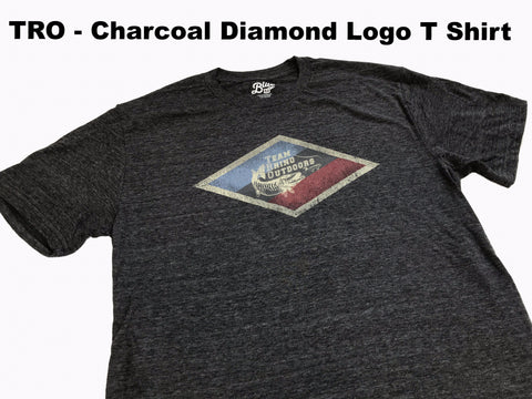 Team Rhino Outdoors - Charcoal Diamond Logo T Shirt (Small Only)