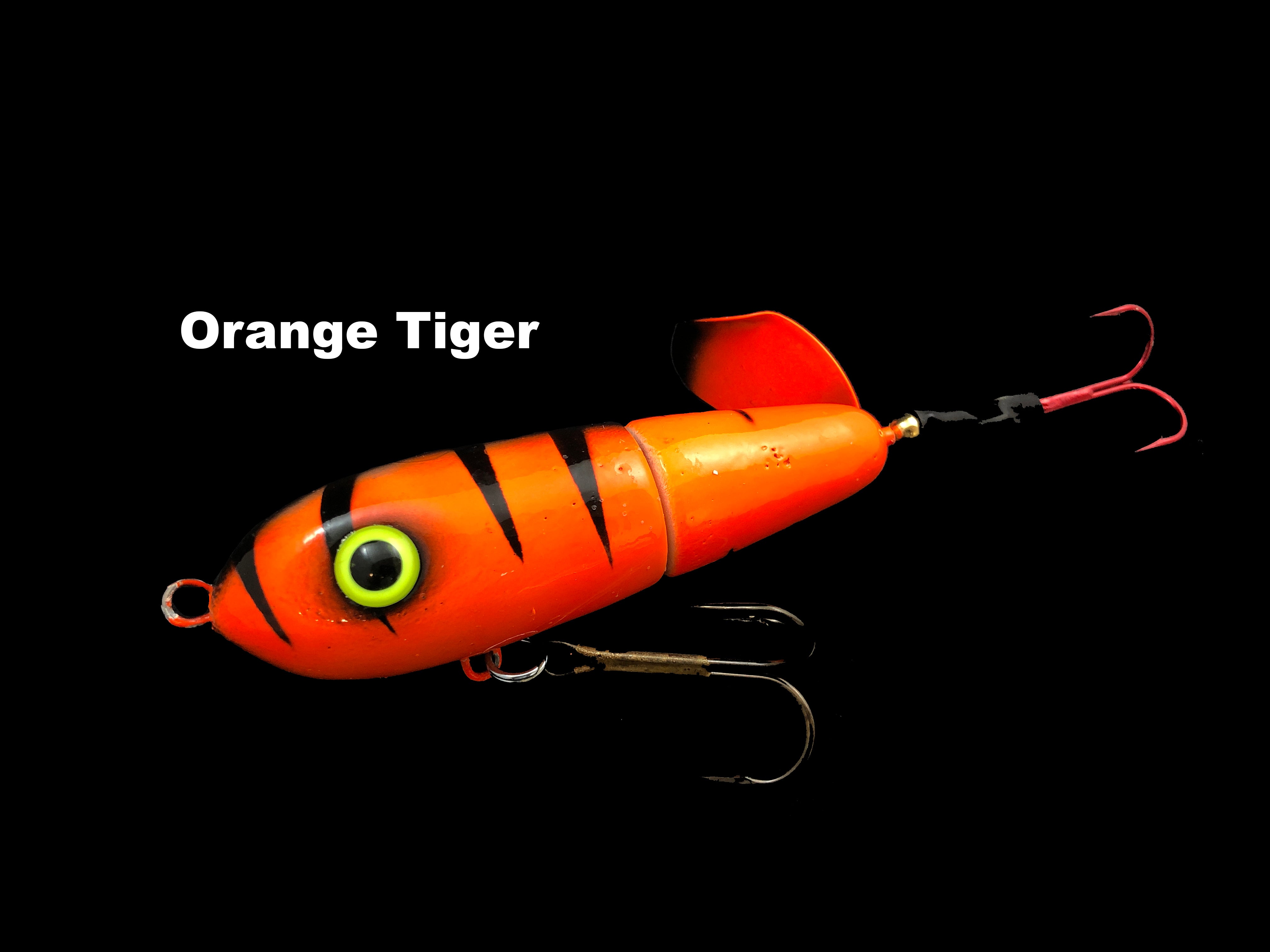 bubble gum and electric tiger fishing lures Lake X Lures Dr. Evil – Team Rhino Outdoors LLC