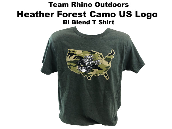 TRO - Heather Forest Camo US Logo Bi Blend T Shirt