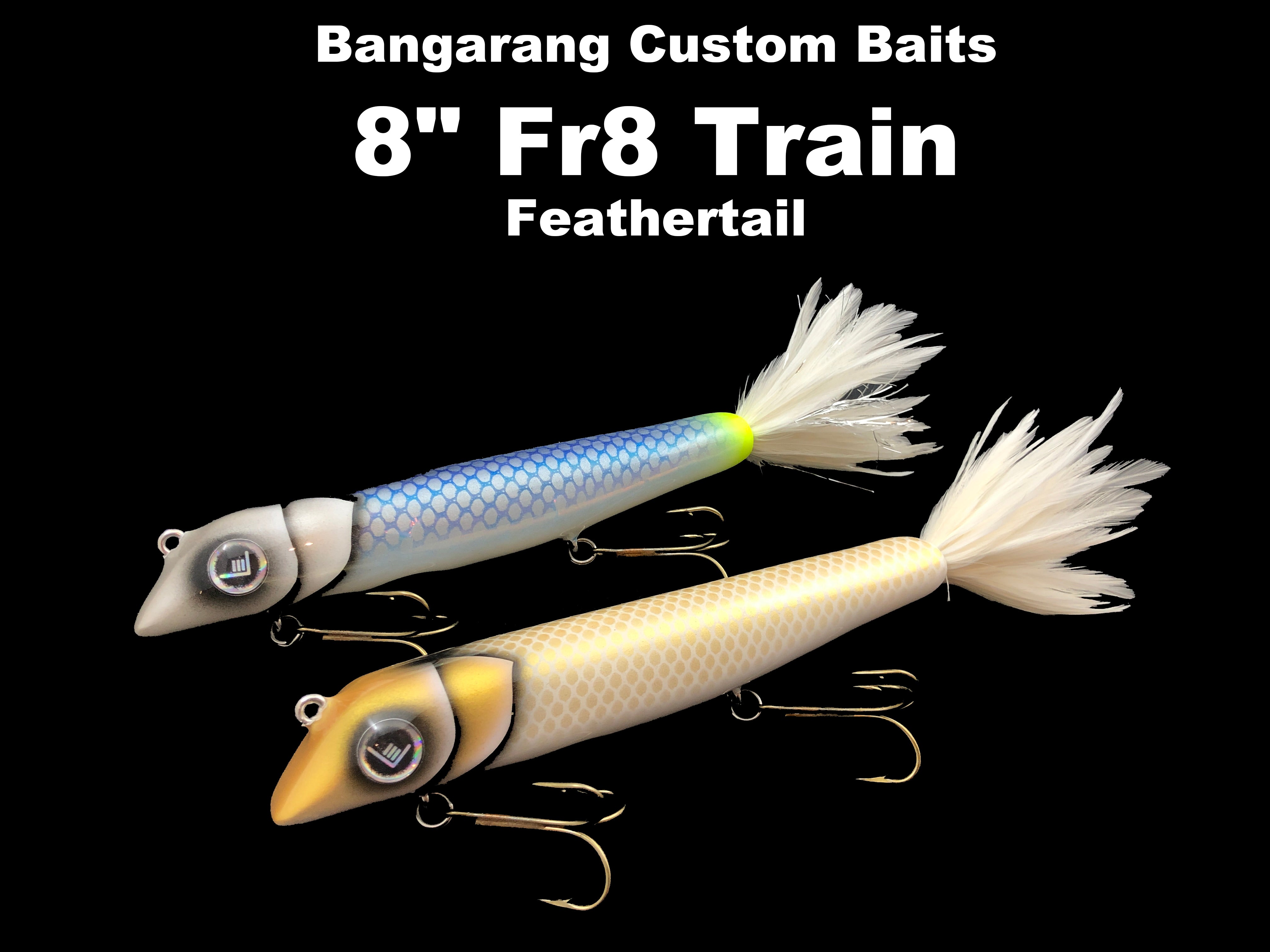 Bangarang Custom Baits - 8 Fr8 Train Feathertail – Team Rhino Outdoors LLC