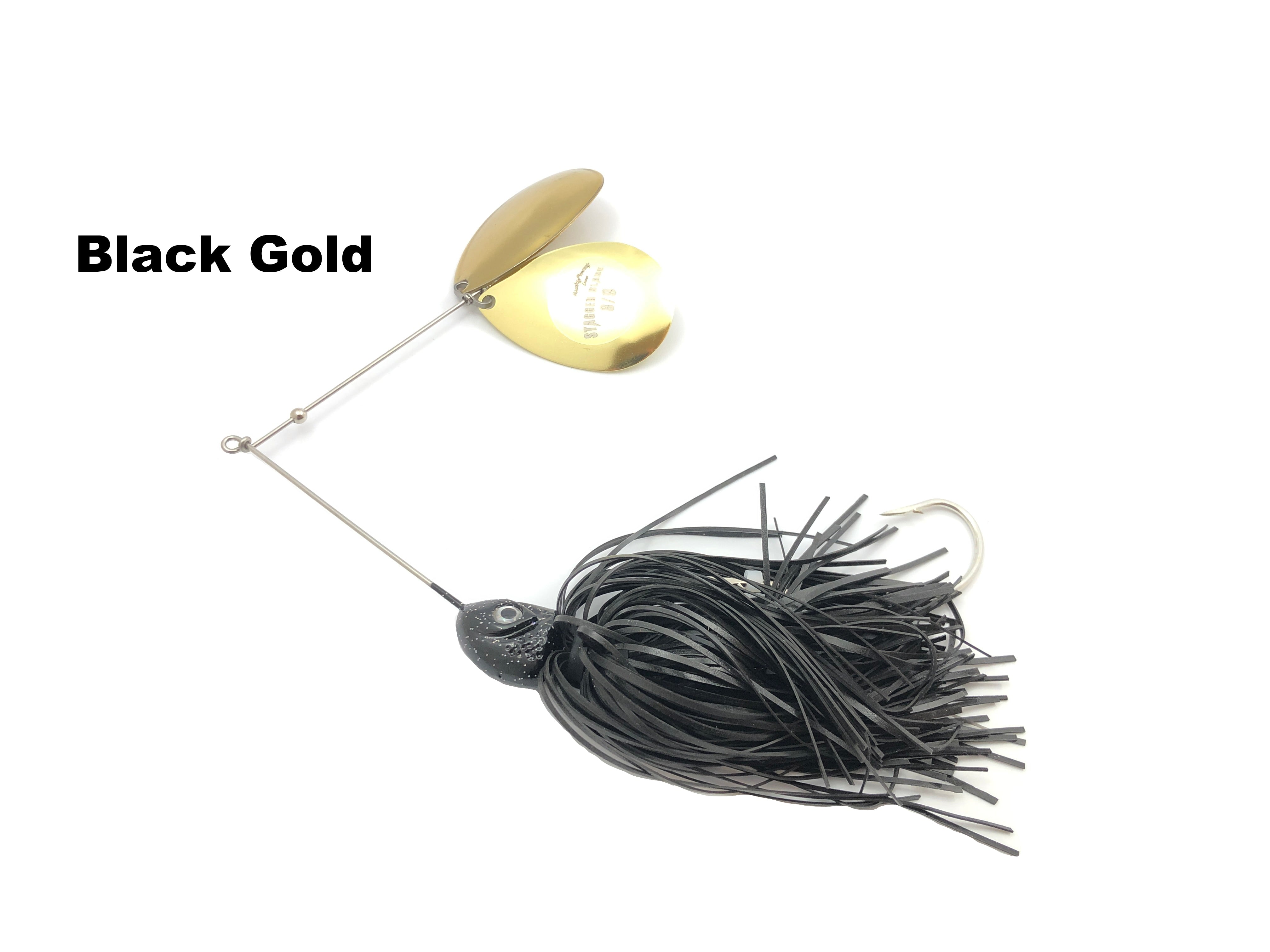 black spinglow fishing lure Musky Frenzy Lures 8/9 Stagger SPINNERBAIT – Team Rhino Outdoors LLC