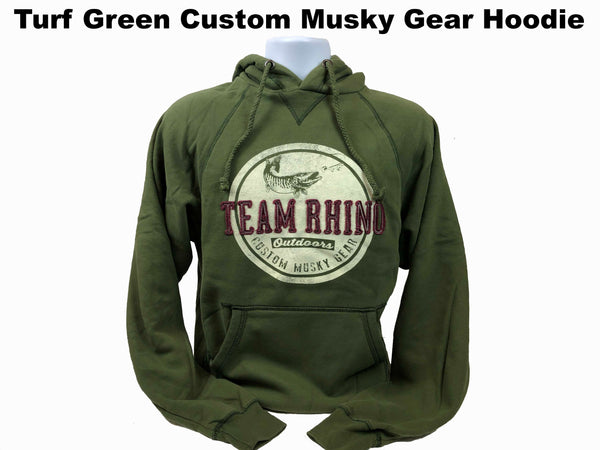 TRO - Turf Green Circle Custom Musky Gear Applique Logo Hoodie (2XL Only)