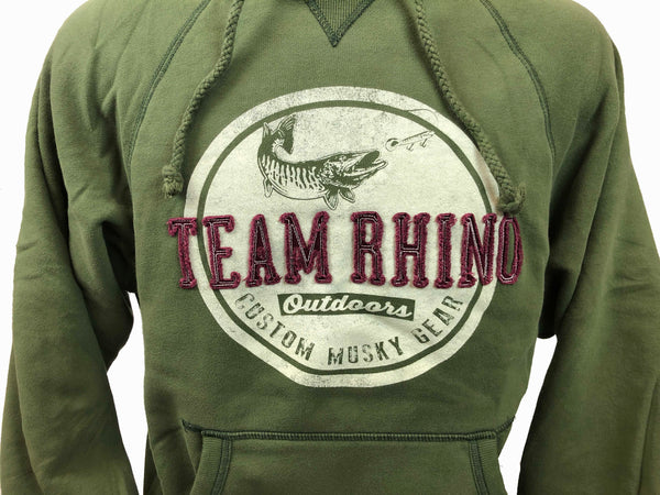 TRO - Turf Green Circle Custom Musky Gear Applique Logo Hoodie (2XL Only)