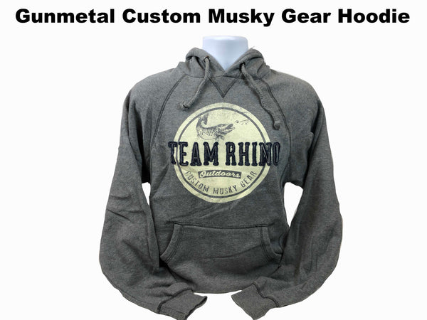 TRO - Gunmetal Circle Custom Musky Gear Applique Logo Hoodie