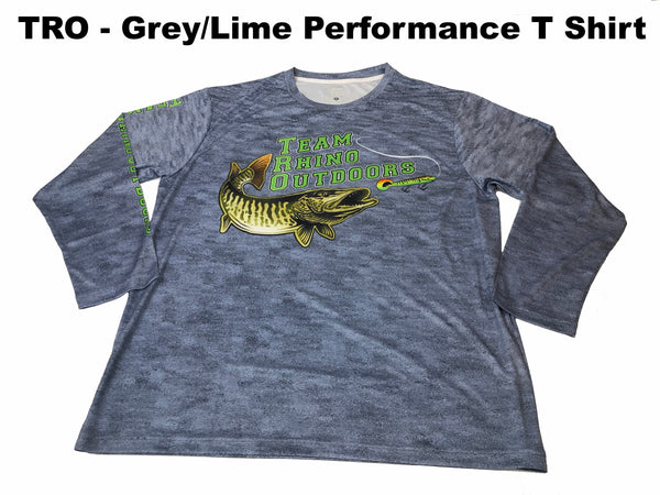 TRO - Grey/Lime Logo Long Sleeve Performance T (Small Only)