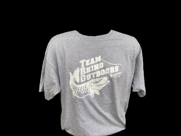 Team Rhino Outdoors -  Heather Grey/White Classic Logo Short Sleeve T Shirt