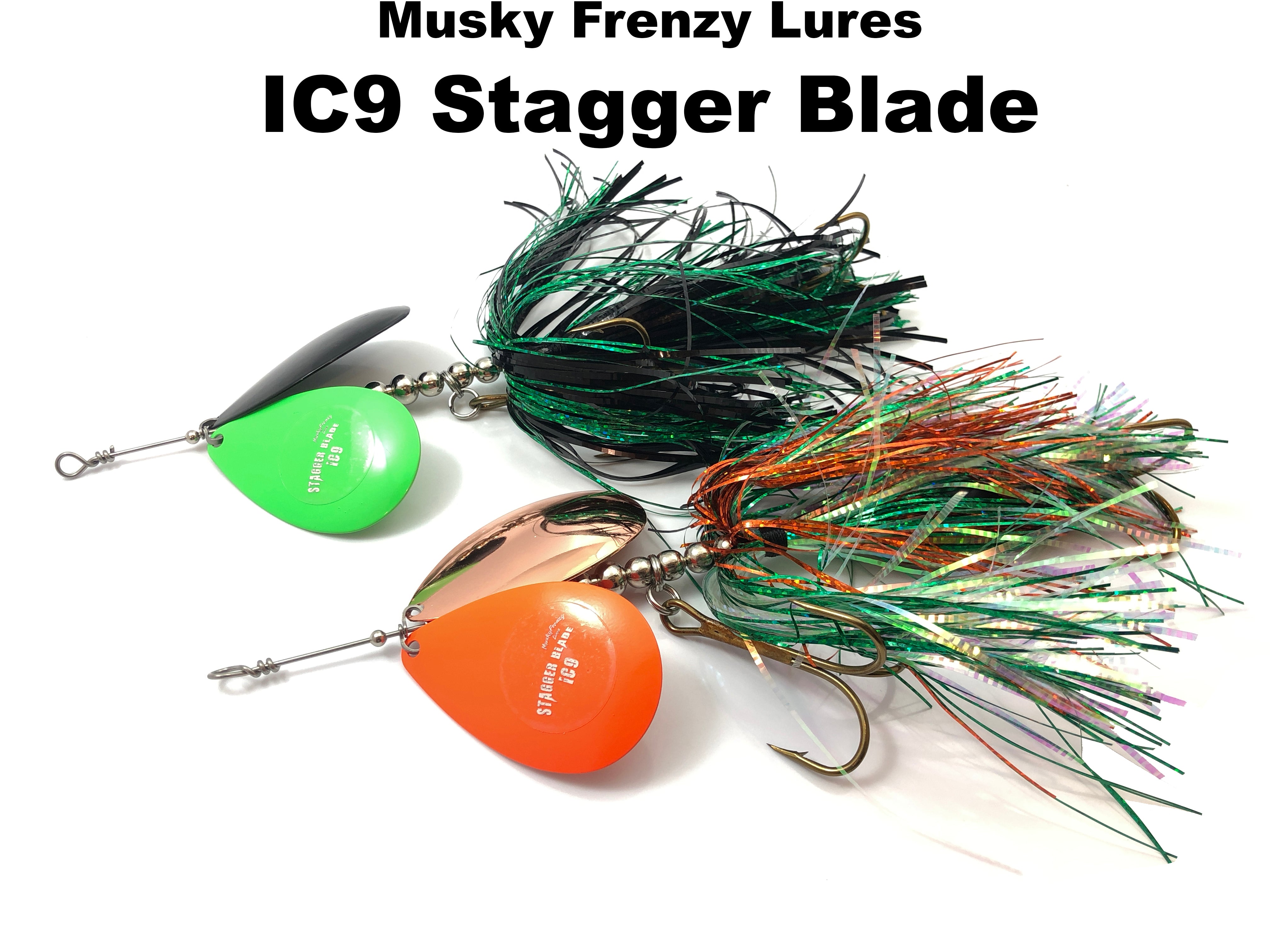 copper delta blades for musky fishing lures Musky Frenzy Lures IC9 Stagger Blade – Team Rhino Outdoors LLC
