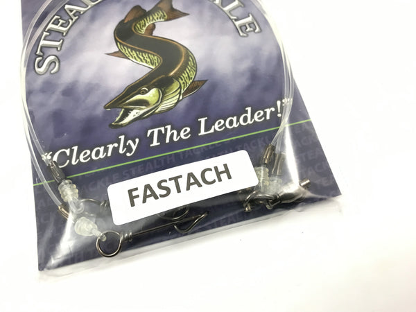 Stealth Tackle - 130# Fluorocarbon Fastach Leaders (ST130 Fastach 2 Pack)