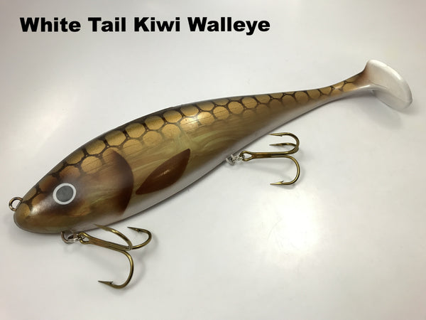Musky Innovations Magnum Swimmin' Dawg - White Tail Kiwi Walleye