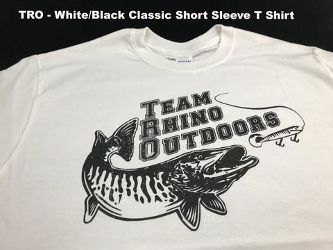 Team Rhino Outdoors  White/Black Short Sleeve Classic Logo T
