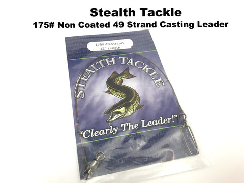 Stealth Tackle - 175# Non Coated 49 Strand Casting Leader 1 Pack (ST175)