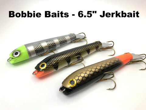 6.0 inch Custom Wooden Muskie Lure - Topwater Fire Minnow