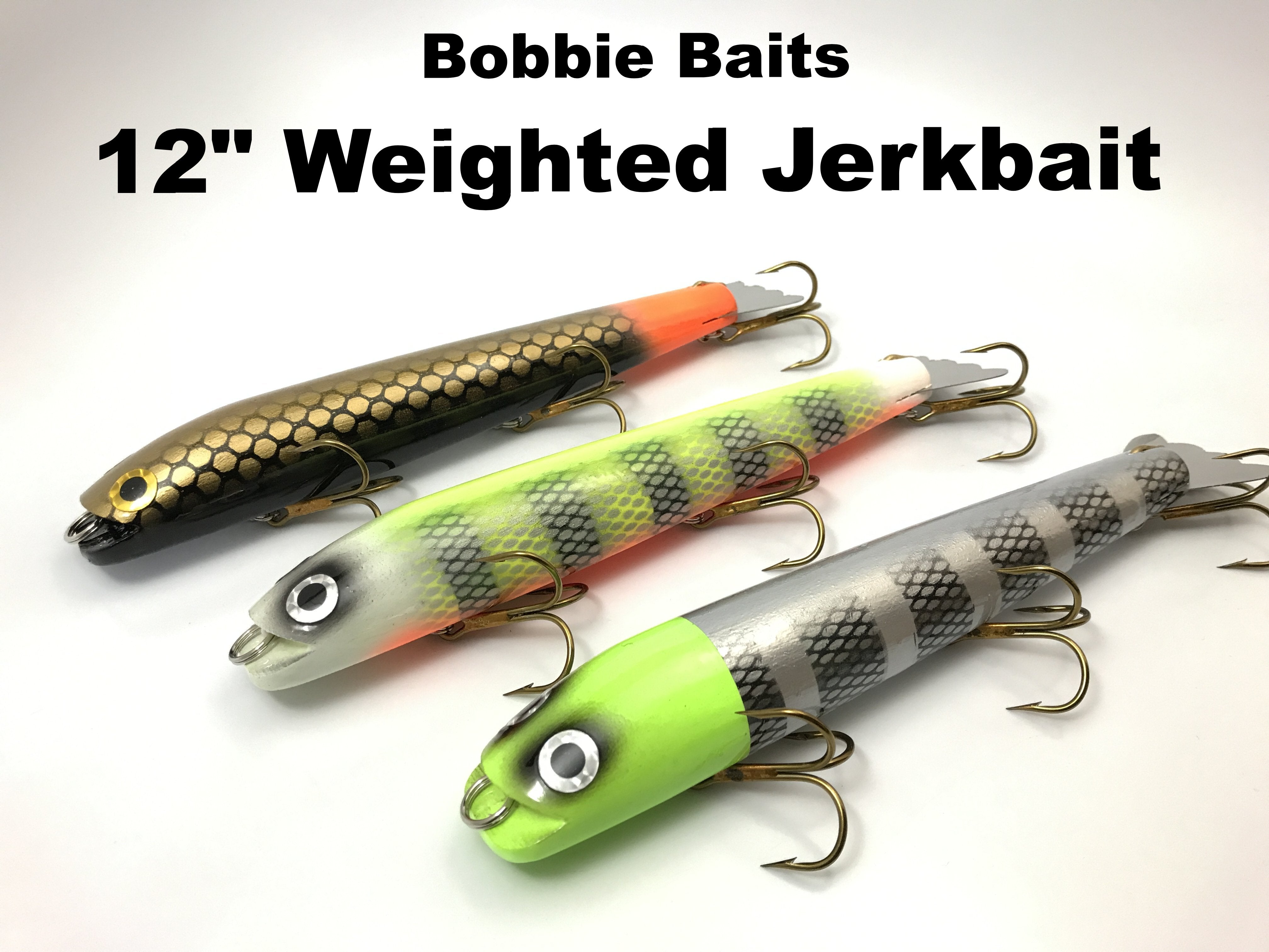 Bobbie Baits 12 Weighted Jerkbait – Team Rhino Outdoors LLC