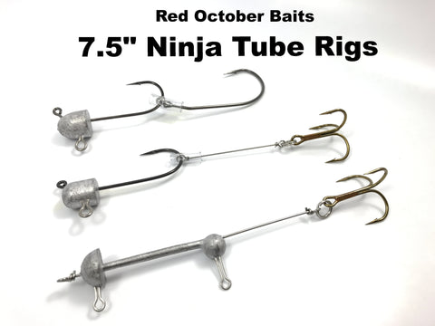 Red October Baits 7.5" Ninja Tube Rigs