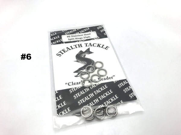 Stealth Tackle Stainless Steel Split Rings 25 Pack (3 sizes)