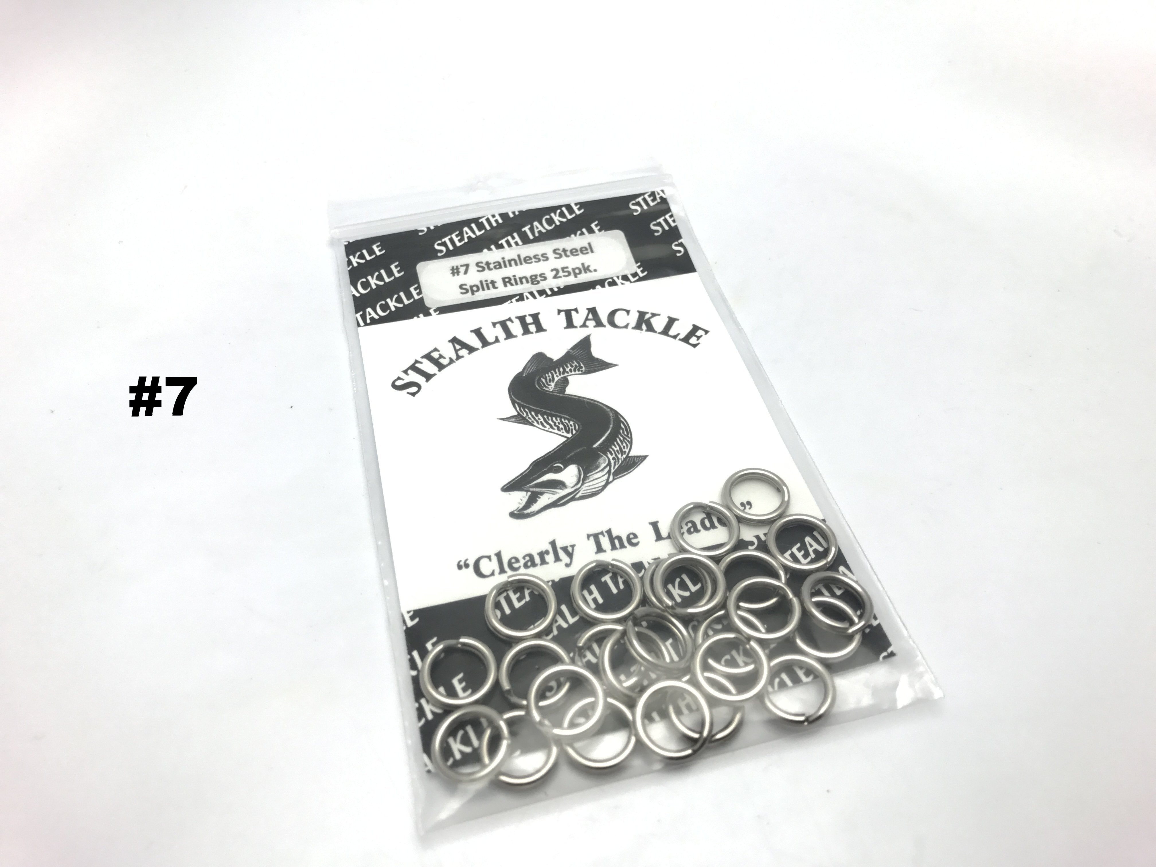 Stealth Tackle Stainless Steel Split Rings 25 Pack (3 sizes
