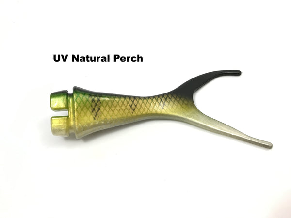 Musky Innovations Shallow Invader Replacement Tails - UV Natural Perch