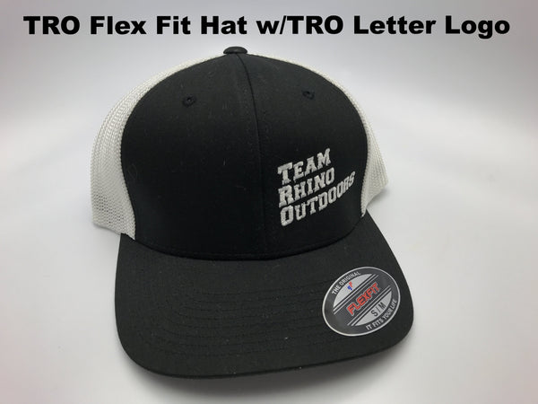 Team Rhino Outdoors Flex Fit Hat w/white TRO letter logo (2 sizes)