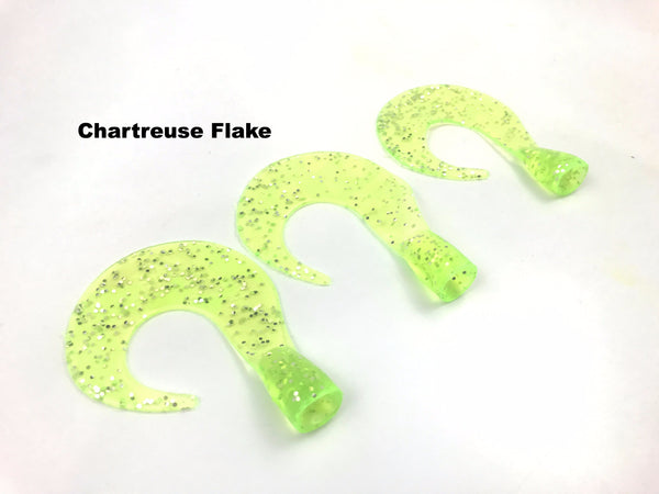 Phantom Lures 6" Replacement Tails - Chartreuse Flake