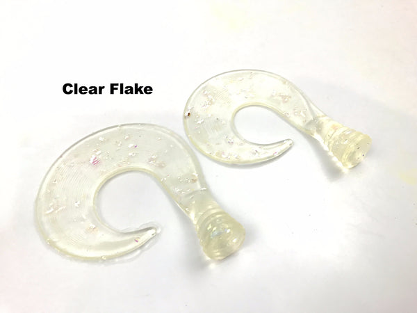 Phantom Lures 10" Replacement Tails - Clear Flake