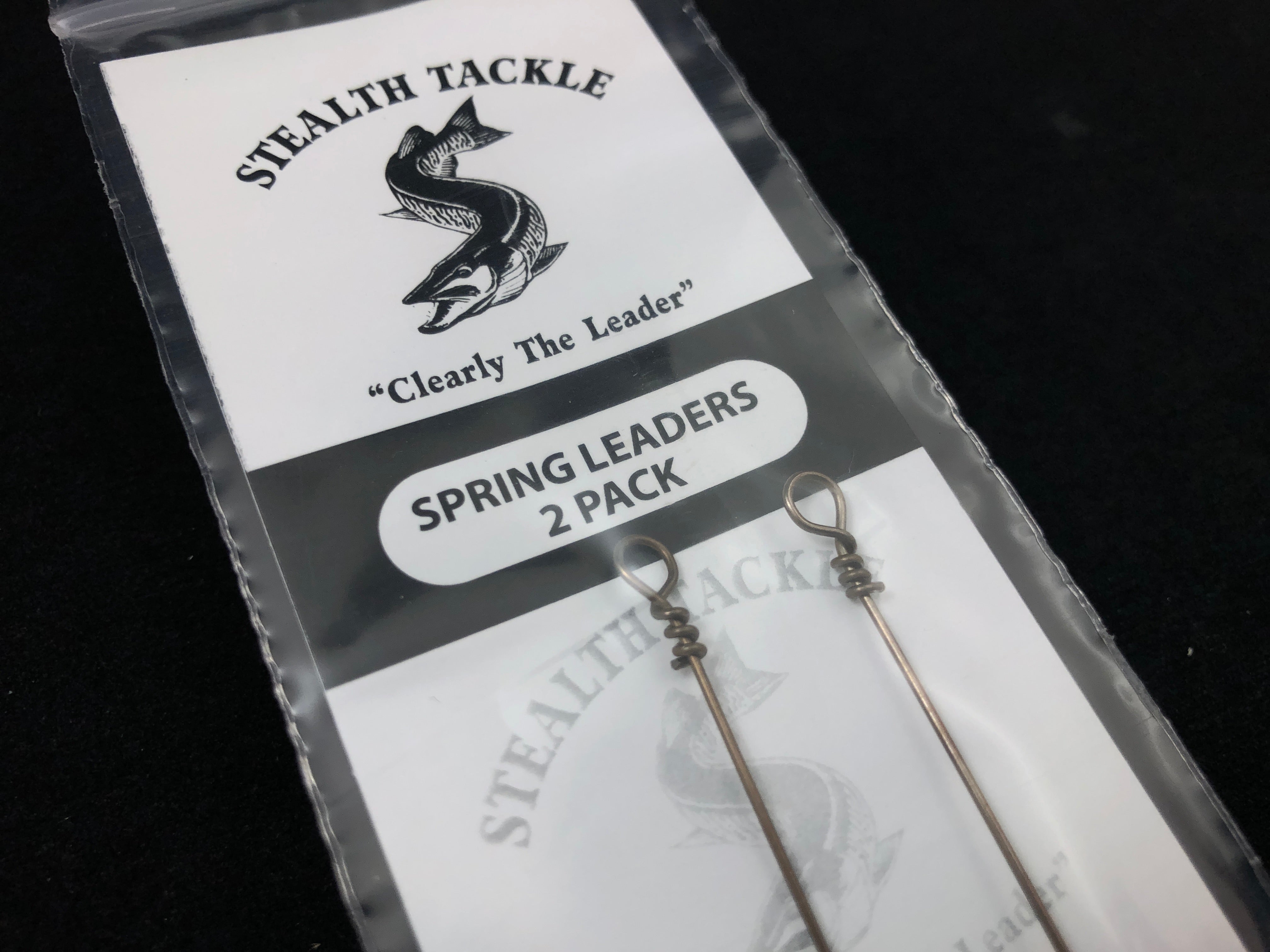 2 Pack 124# Solid Wire Twitch Bait Leaders - Stealth Tackle