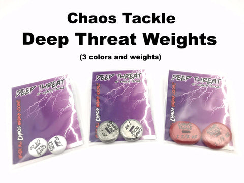 Chaos Tackle Deep Threat Weights 1/2 oz, 1 oz, or 1 1/2 oz