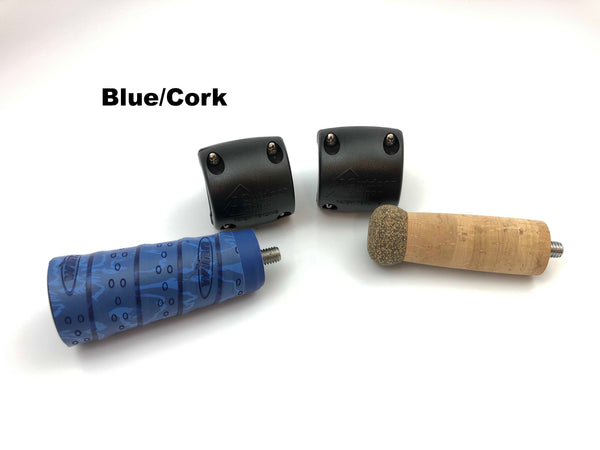 Outdoor Grips Jig Ripper 2 pack combo cork and Winn wrapped handles (6 color options)