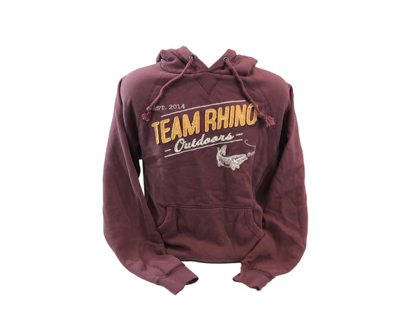 Team Rhino Outdoors - Maroon/Mustard Appliqué  Hooded Sweatshirt