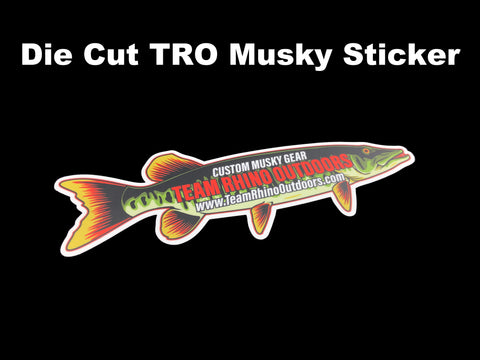 TRO - Die Cut Musky Sticker (9" x 3.25")