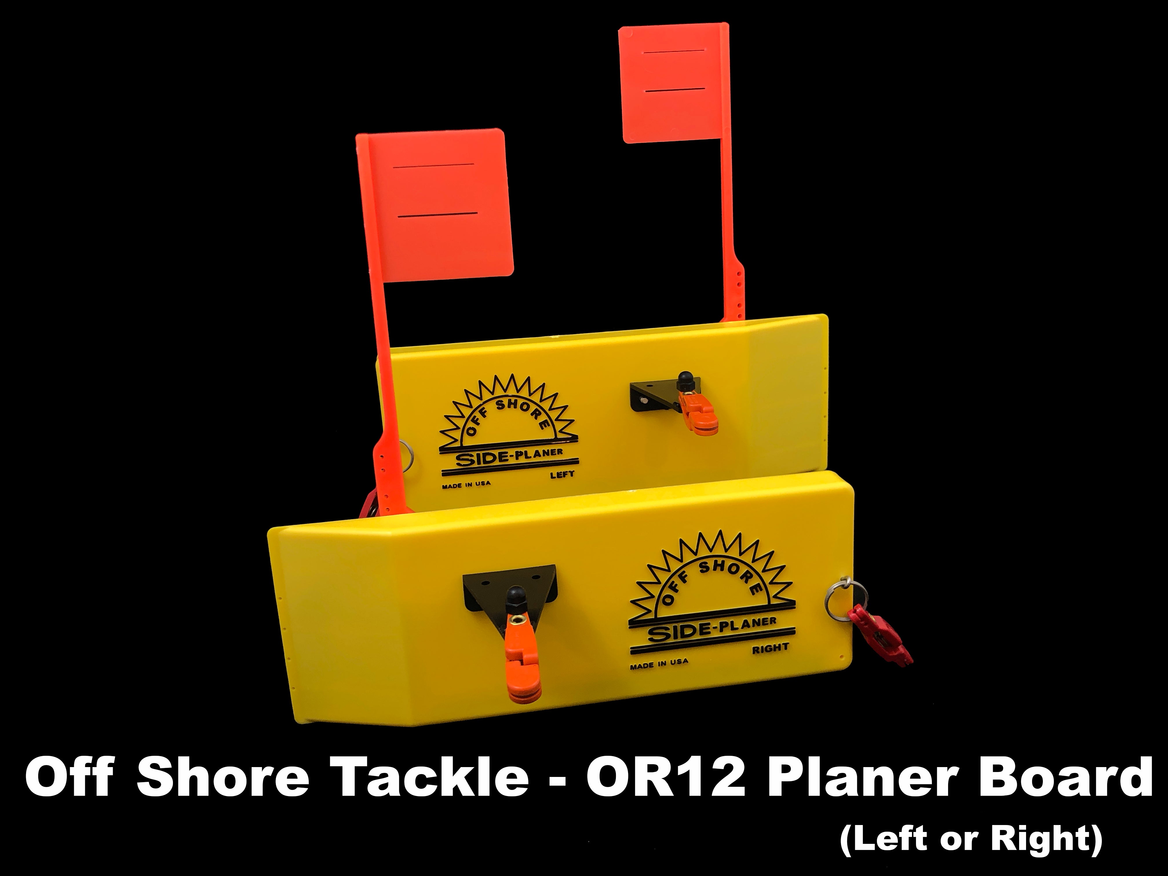 Totally Redesigned New 12 Extra Large Planer Board (700S Starboard Side  Board with Working Tattle Flag, Enclosed Back, Adjust Weight & (2) New  Quick